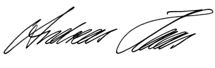 Unterschrift von Bürgermeister Haas