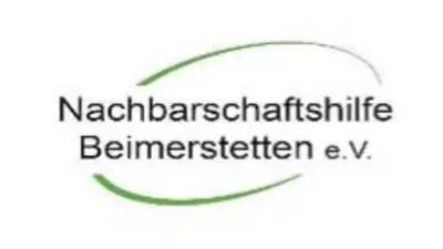 Logo der Nachbarschaftshilfe als Schriftzug mit grünem Oval